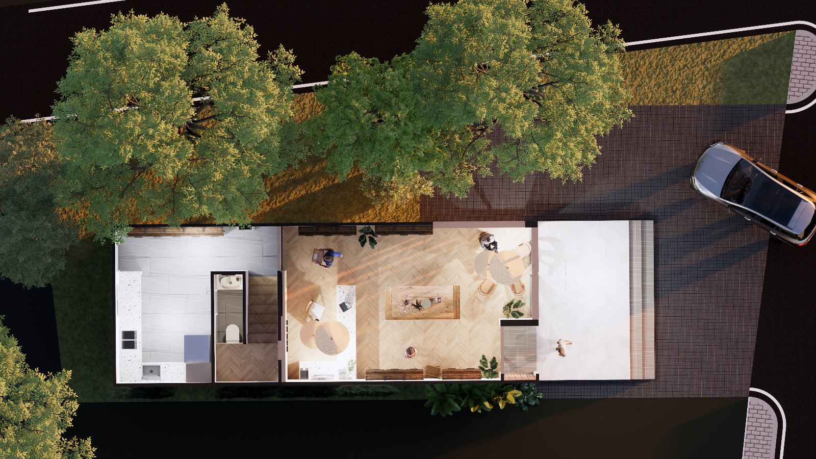 2 Story Building - Floor Plan Ground Floor